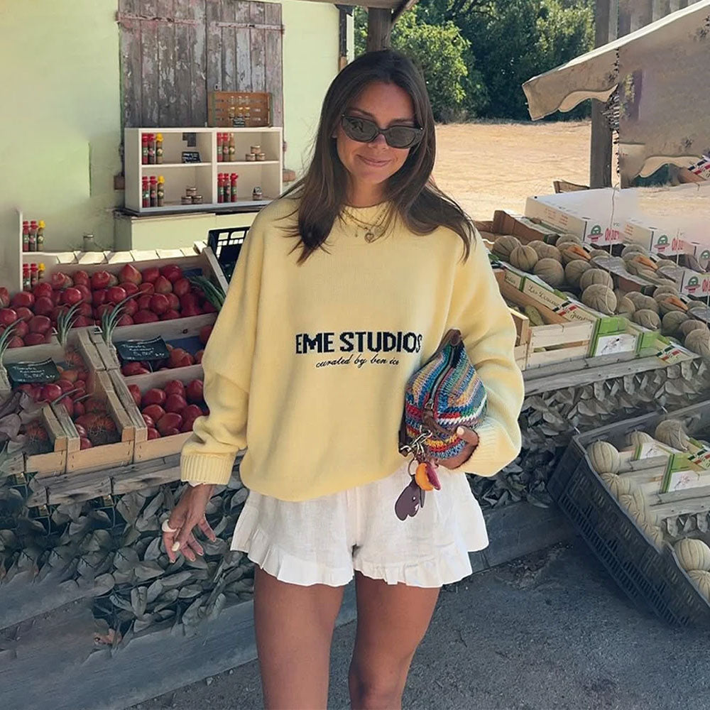 Oversized Knitted Round-Neck Sweater
