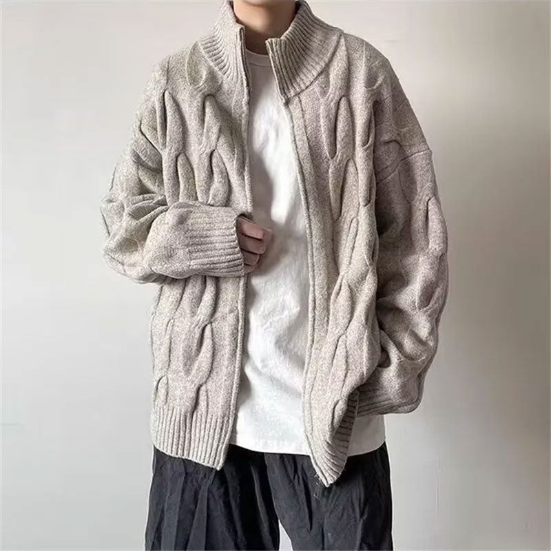 Men’s Knit Stand-Collar Cardigan