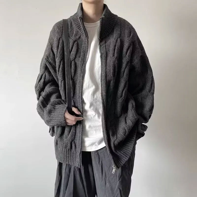 Men’s Knit Stand-Collar Cardigan