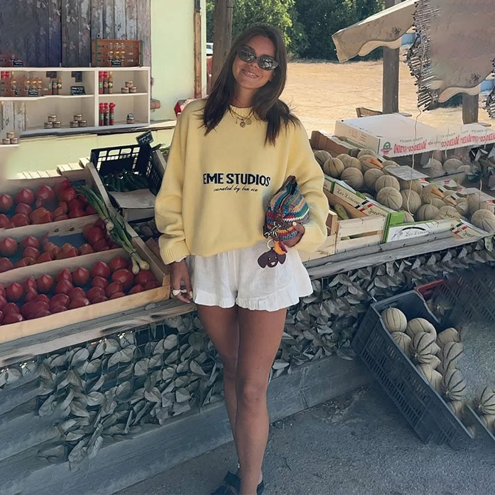 Oversized Knitted Round-Neck Sweater