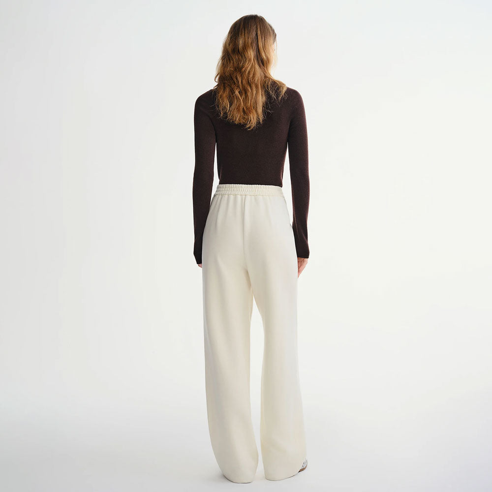Straight High-Waist Wool Pants