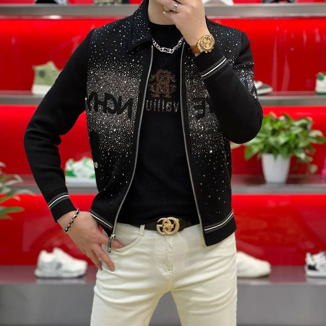 Men’s Diamond Texture Trend Jacket