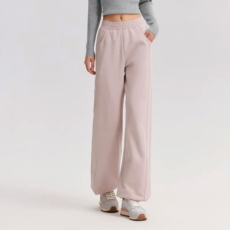 High-Waist Wide-Leg Casual Pants