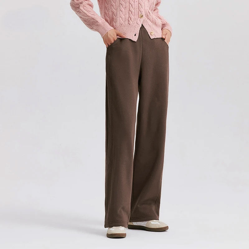 High-Waist Wide-Leg Casual Pants