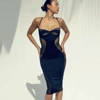 Sexy Mesh Patchwork Bodycon Dress