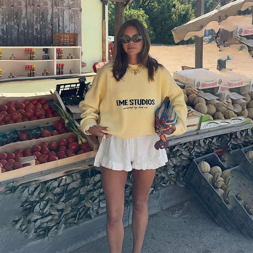 Oversized Knitted Round-Neck Sweater