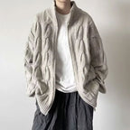 Men’s Knit Stand-Collar Cardigan