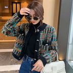 Women’s Mix-Color Knitted Cardigan