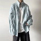 Men’s Knit Stand-Collar Cardigan