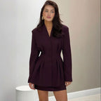 Waist-Tie V-Neck Blazer