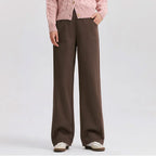 High-Waist Wide-Leg Casual Pants